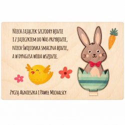 Kartka wielkanocna z logo zajączek 3D wypinany...