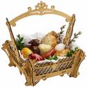 Kosz na święconkę drewniany ażurowy wielkanocny