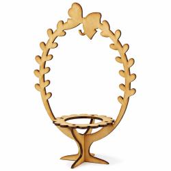 Stojak wieszak na jajko Wielkanoc stroik z baziami