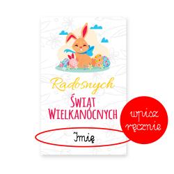 Bilecik wielkanocny do prezentu zajączek...