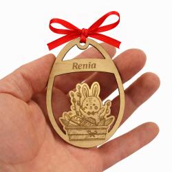 Ażurowe jajko z imieniem w formie pisanki na...