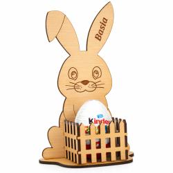Zając wielkanocny z imieniem na Kinder jajko DIY