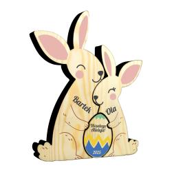 Drewniane zające z imionami personalizowane...