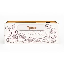 Skarbonka wielkanocna do kolorowania z imieniem...