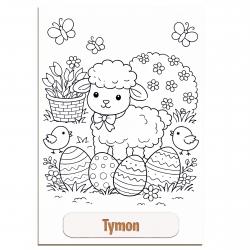 Kolorowanka wielkanocna A5 z imieniem prezent...