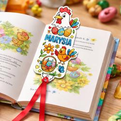 Zakładka wielkanocna kolorowanka z imieniem...