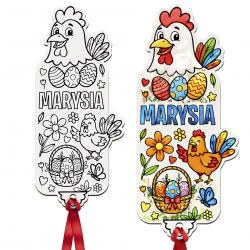 Zakładka wielkanocna kolorowanka z imieniem...