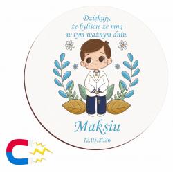 Okrągłe podzięowanie dla gości I Komunia Święta...