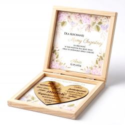 Pudełko podziękowanie dla chrzestnych Komunia...
