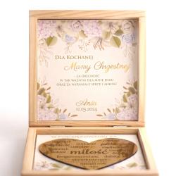 Pudełko podziękowanie dla chrzestnych Komunia...