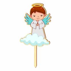 Topper na tort Komunia Święta aniołek dekoracja...