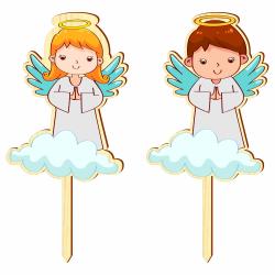 Topper na tort Komunia Święta aniołek dekoracja...