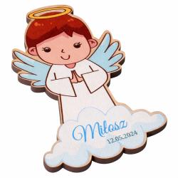 Zaproszenie na Komunię z magnesem od chłopca