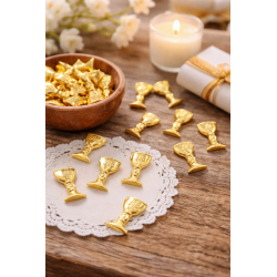 Złoty Mini Kielich Eucharystyczny IHS – Detal...