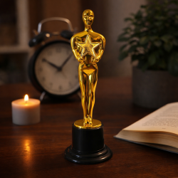 Mini Złote Trofea Oscar 15.2 cm plastikowe z...