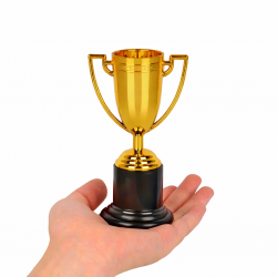 Mini Złote Plastikowe Trofea 9,5 cm Upominki na...