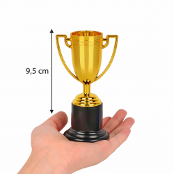 Mini Złote Plastikowe Trofea 9,5 cm Upominki na...