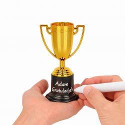 Mini Złote Plastikowe Trofea 9,5 cm Upominki na...