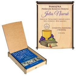 Pamiątka Pierwszej Komunii Świętej - Biblia,...