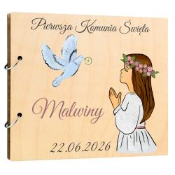 Drewniany album z gołębiem pamiątka Pierwszej...