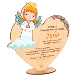 Drewniana statuetka aniołek dla dziewczynki...