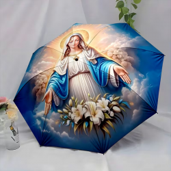 Parasol składany Maryja religijny damski automat