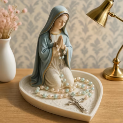 Stojak na różaniec figurka Maryi dekoracja...