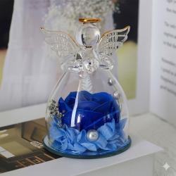 Wieczna róża w szkle anioł prezent komunia...