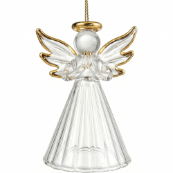 Szklany aniołek zawieszka dekoracja komunia...