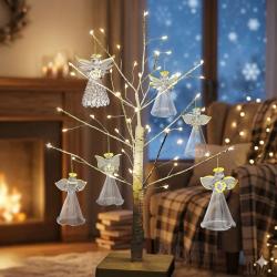 Szklany aniołek zawieszka dekoracja komunia...