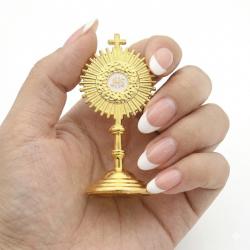 Figurka IHS na tort komunia dekoracja złota hostia