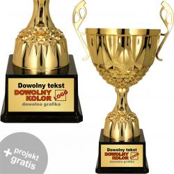 Puchar złoty z personalizowaną tabliczką 25 cm...