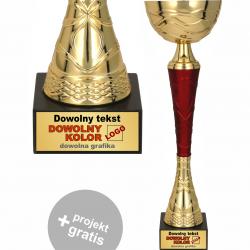 Puchar złoty z personalizowaną tabliczką 33 cm...