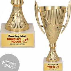 Puchar złoty z personalizowaną tabliczką 19 cm...