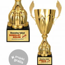 Puchar złoty z personalizowaną tabliczką 32 cm...