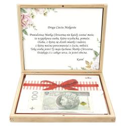 Pudełko na pieniądze podziękowanie Matka Chrzestna