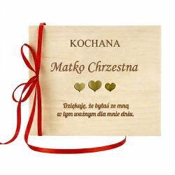 Pudełko na pieniądze podziękowanie Matka Chrzestna