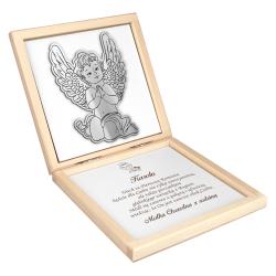 Pamiątka I Komunia Święta z aniołem i grawerem