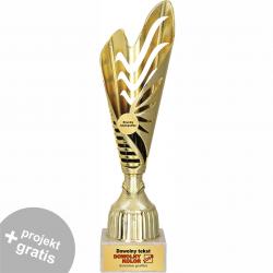 Puchar złoty z personalizowaną tabliczką 31 cm...