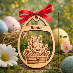 Ażurowe jajko z imieniem w formie pisanki na...