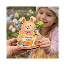 Statuetka zajączek na lizaka z dedykacją na...