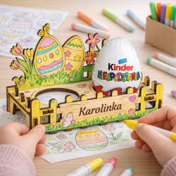 Stojak na jajka wielkanocne pisanki Kinder...