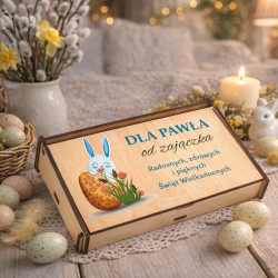 Drewniane pudełko na czekoladę prezent...