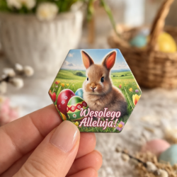 Magnes Wielkanocny Zajączek z Pisankami...