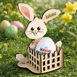 Wielkanocny zajączek na Kinder jajko z...
