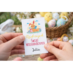 Bilecik wielkanocny do prezentu zajączek...