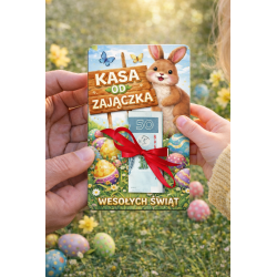 Kasa od Zajączka bon na pieniądze prezent...