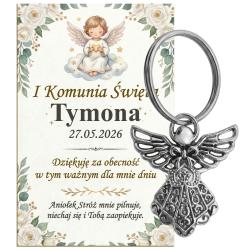Brelok aniołek podziękowanie komunia...