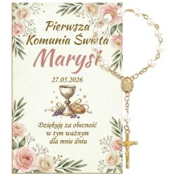 Różaniec perłowy komunia podziękowanie...
