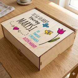 Zestaw herbat dla mamy w drewnianym pudełku z...